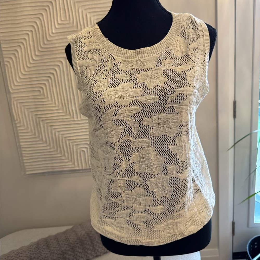 NWT Elegant Cream Lace Women's Top